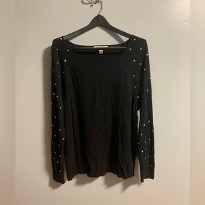 Micheal Kors long sleeve shirt with gold embellishment